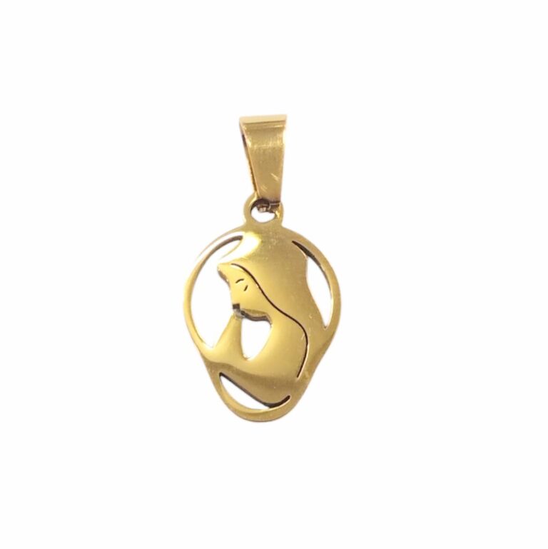 Dije AQ dorado Virgen niña