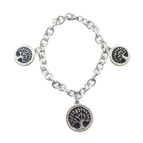 Pulsera AQ gruesa c/tres dijes