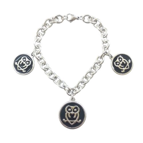 Pulsera AQ gruesa c/ tres dijes