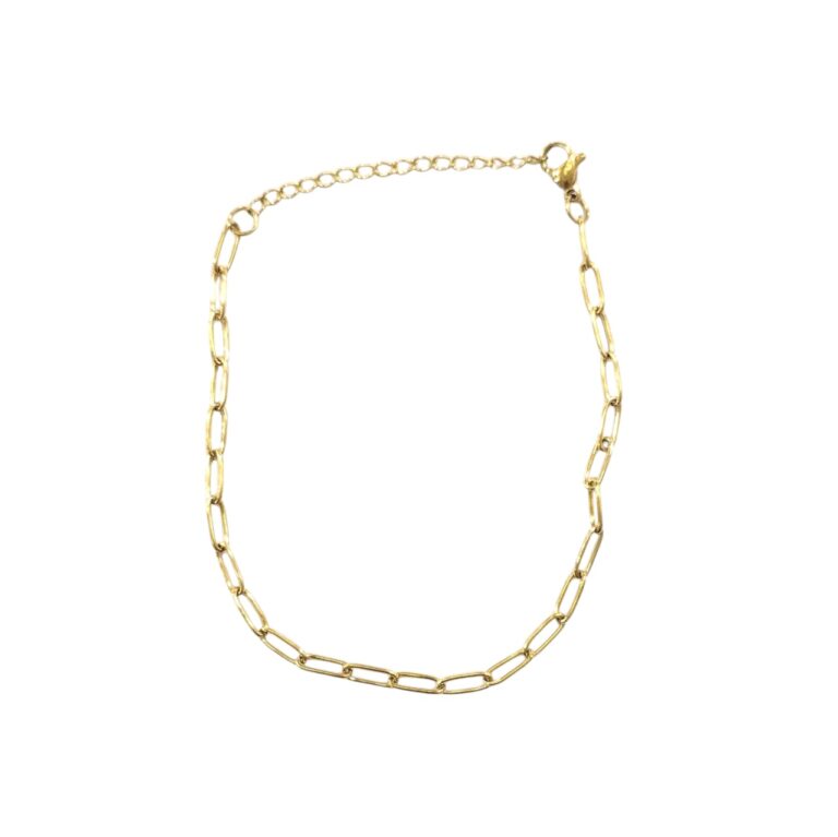 Pulsera AQ Dorado eslabón mediano