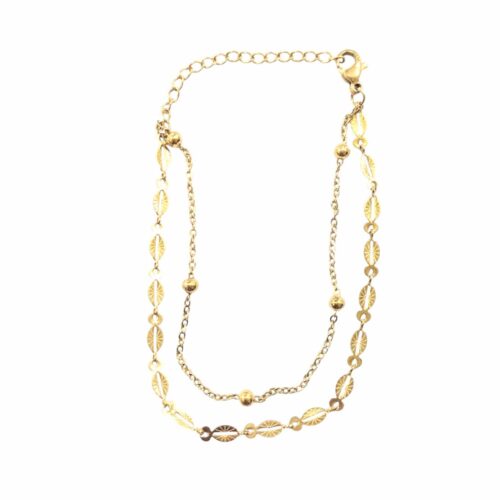 Pulsera AQ Dorado doble