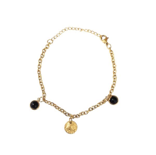 Pulsera AQ Dorado con dijes