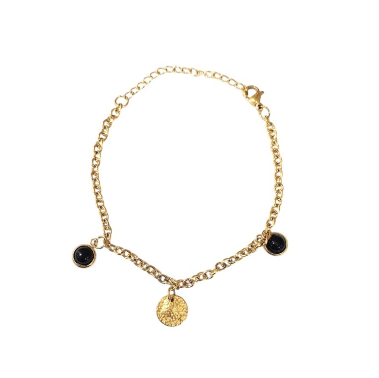 Pulsera AQ Dorado con dijes