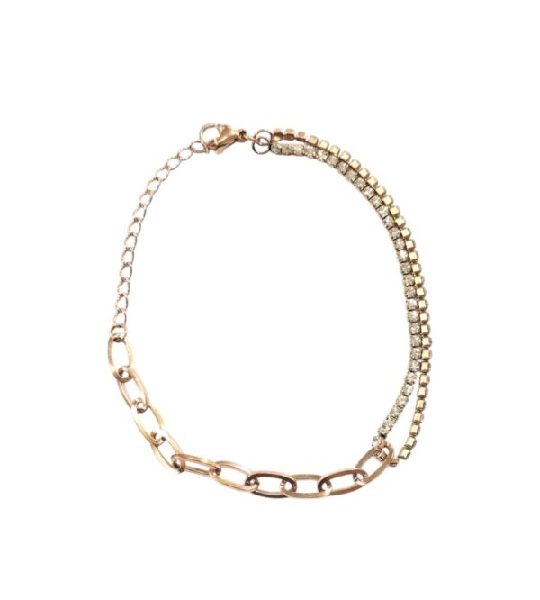 Pulsera AQ Dorado Rosé doble
