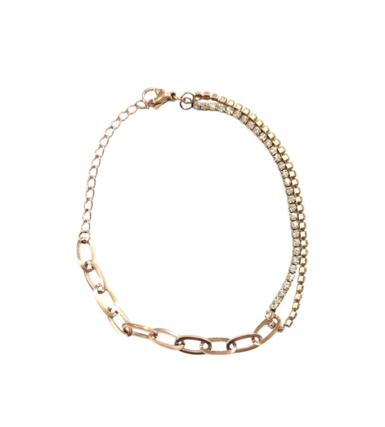Pulsera AQ Dorado Rosé doble