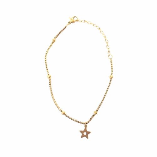 Pulsera AQ Dorado veneciana con dije