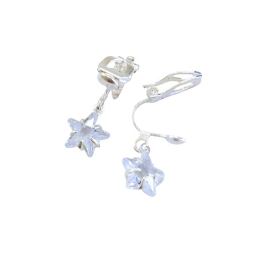 Aro Plata 925 Clip Gota Estrella
