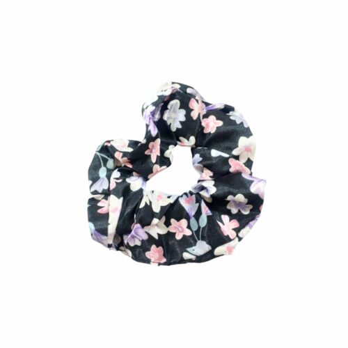 Scuncy floreado negro