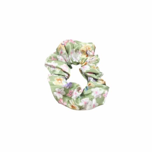 Scuncy floreado verde