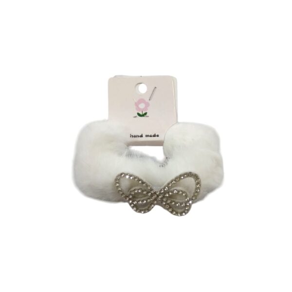 Colero peluche c/moño strass