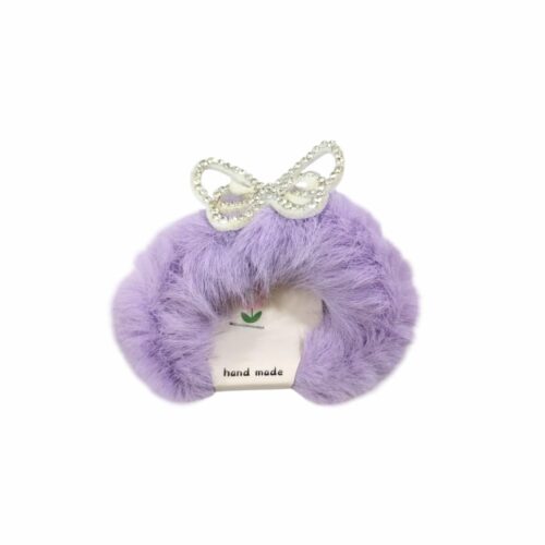 Colero peluche c/moño strass