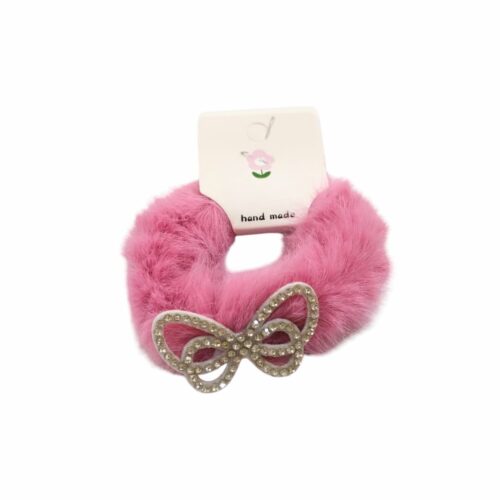 Colero peluche c/moño strass