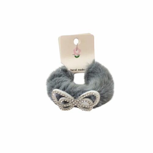 Colero peluche c/moño strass