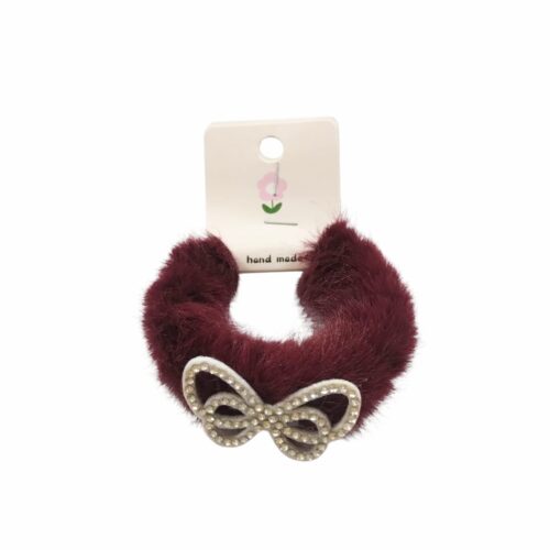 Colero peluche c/moño strass