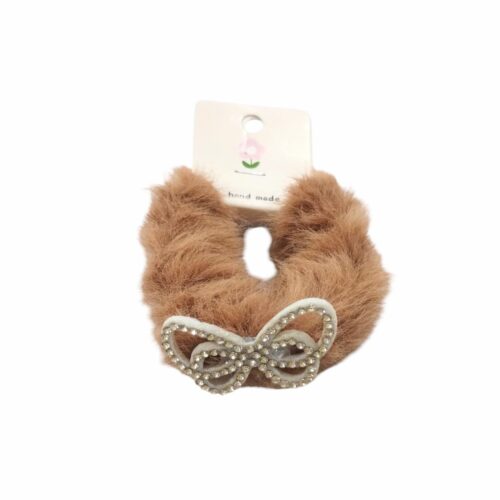Colero peluche c/moño strass