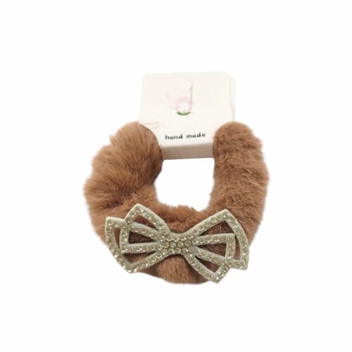 Colero peluche moñito c/strass