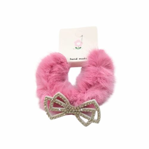 Colero peluche moñito c/strass