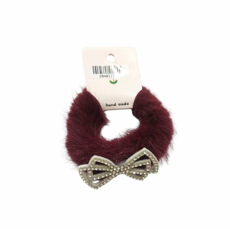 Colero peluche moñito c/strass