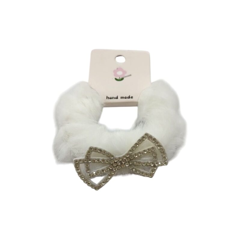 Colero peluche moñito c/strass
