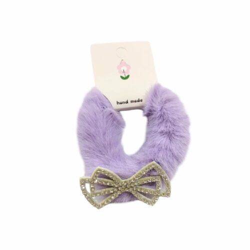 Colero peluche moñito c/strass