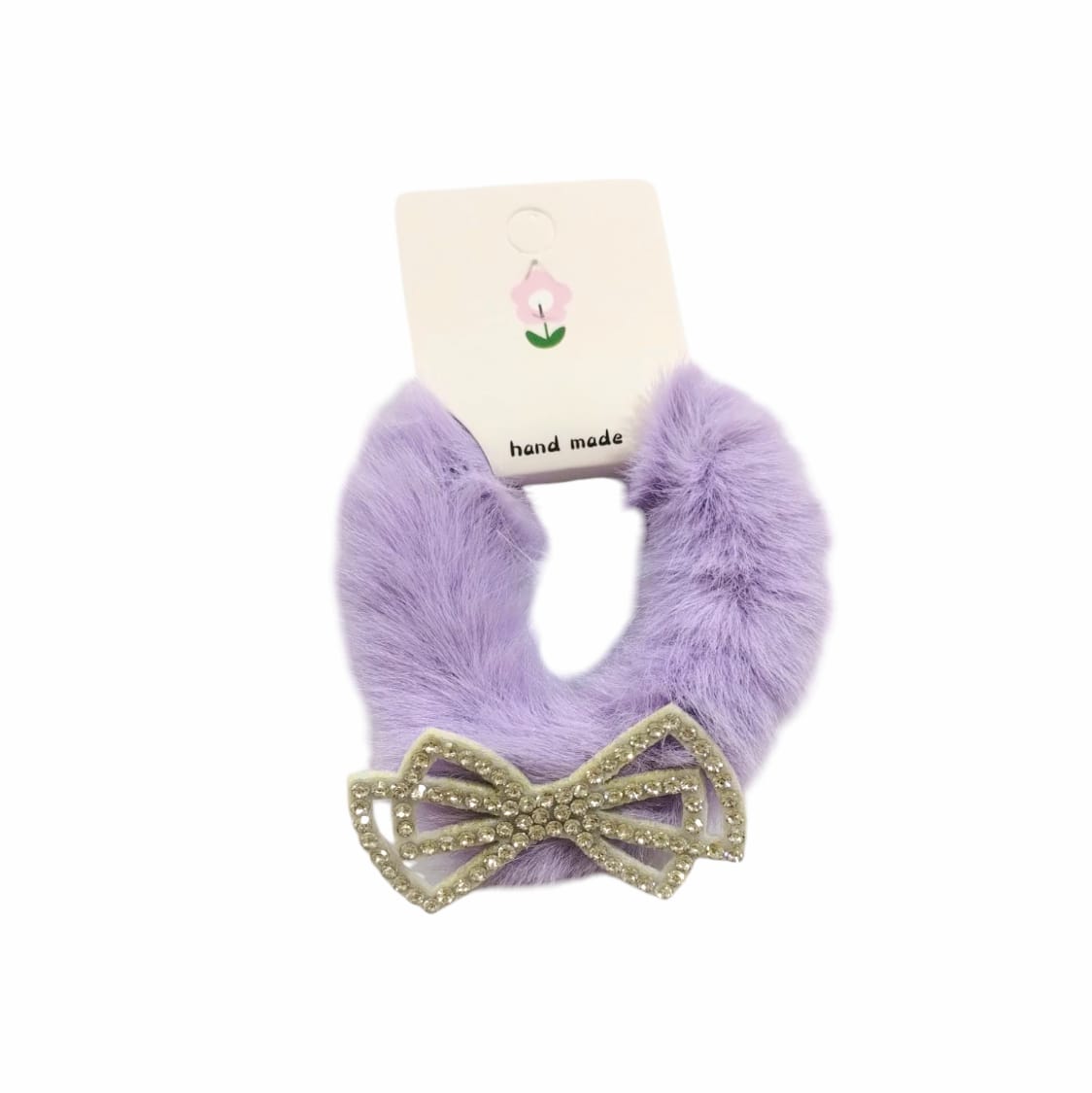 Colero peluche moñito c/strass