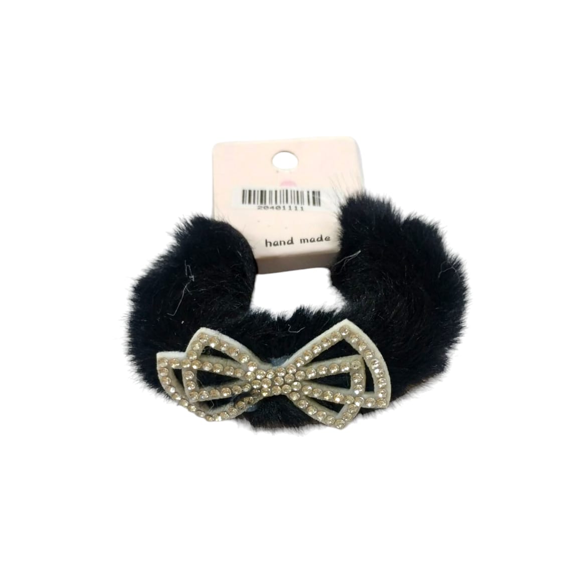 Colero peluche moñito c/strass