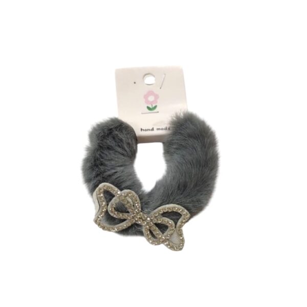 Colero peluche moñito con strass