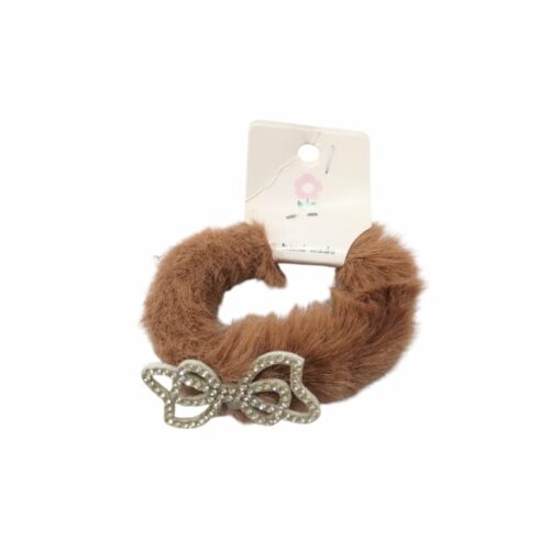 Colero peluche moñito con strass