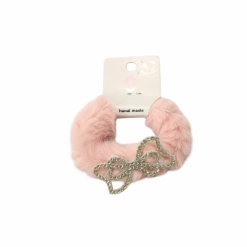 Colero peluche moñito con strass