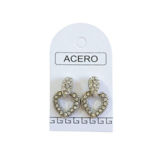 Aro AQ corazón móvil c/Strass