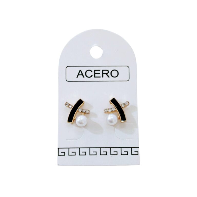 Aro AQD X strass-esmaltado c/perla