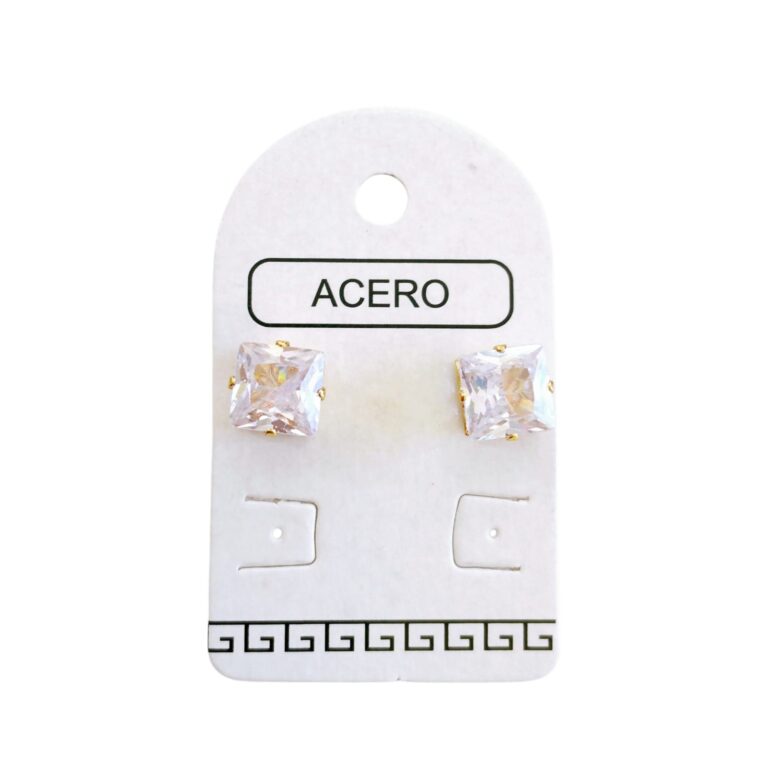 Aro AQ Dorado cubic cuadrado 8mm
