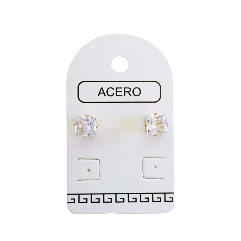 Aro AQ Dorado cubic cuadrado 6mm