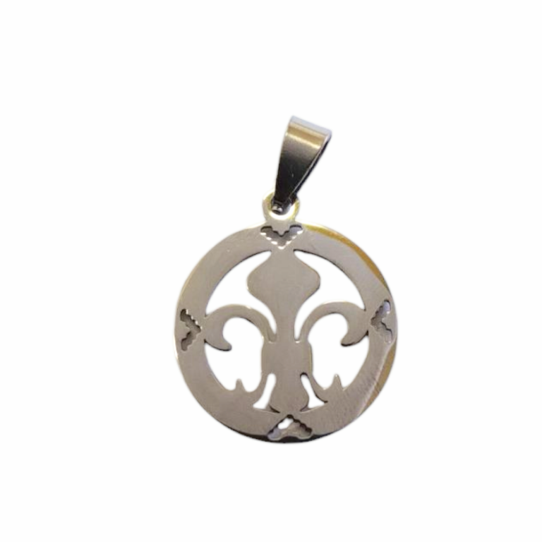 Dije AQ Medalla flor de liz