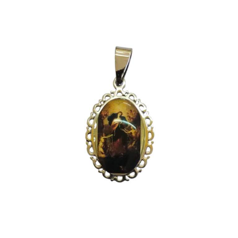 Dije AQ medalla Virgen de desatanudos