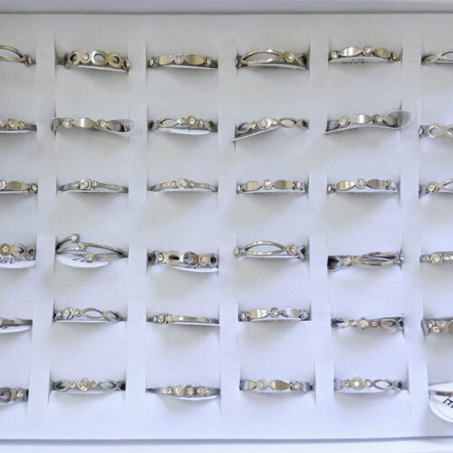 Anillo AQ Finos con Stras