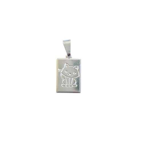 Dije Plata 925 Chapa Gato