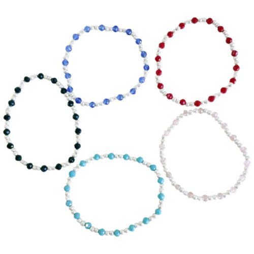 Pulsera plata Cristal arenada