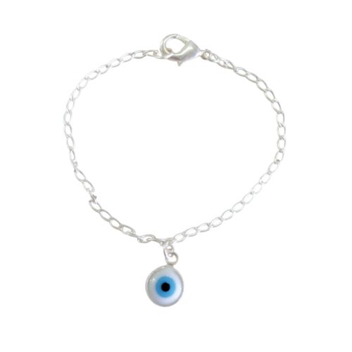 Pulsera plata Cadena Ojo Turco