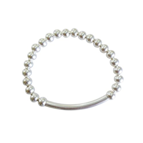 Pulsera plata Barra