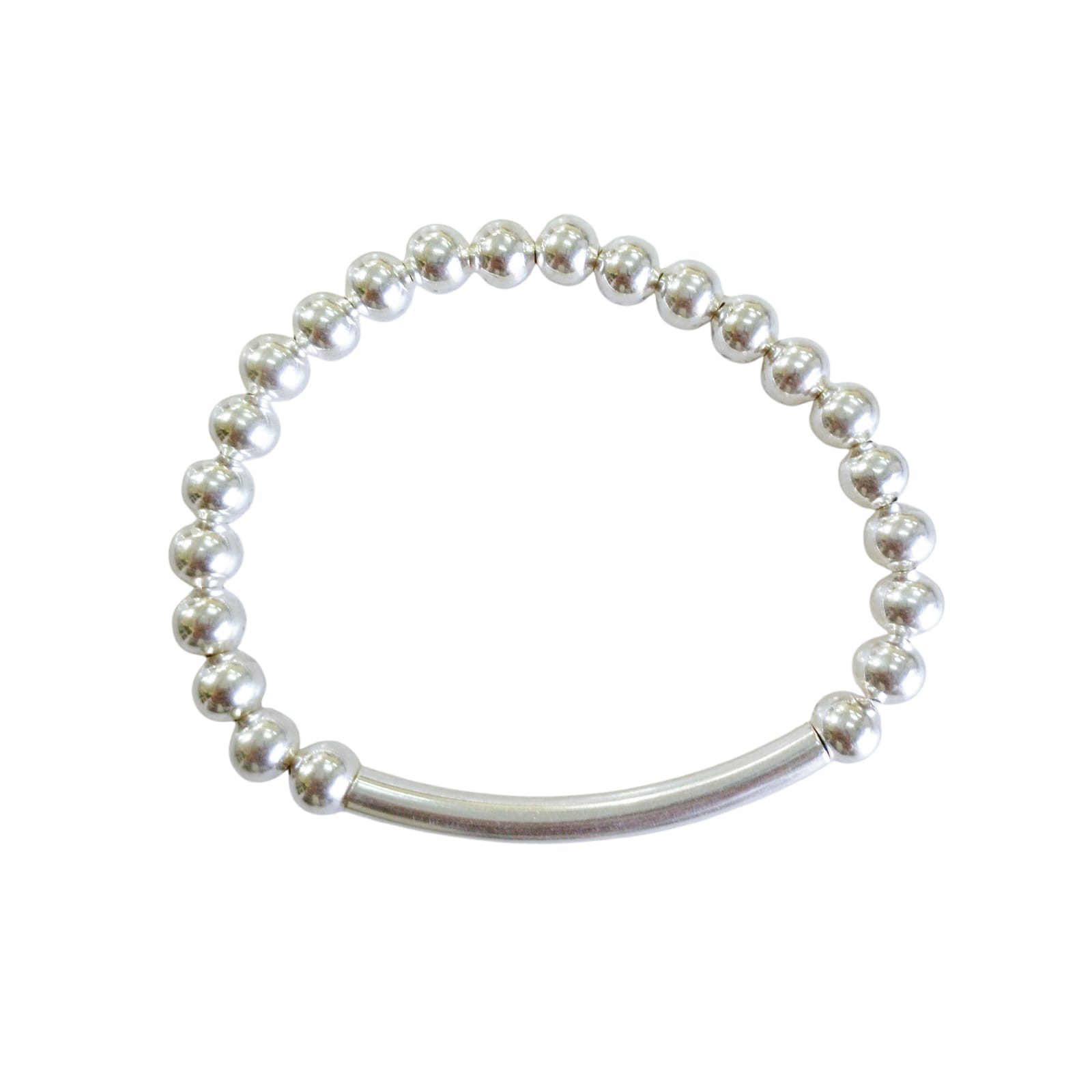 Pulsera plata Barra