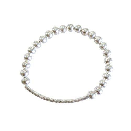 Pulsera plata Barra