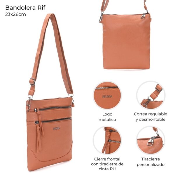 Bandolera Rif 3 cierres 23x26x6 Suela
