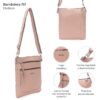 Bandolera Rif 3 cierres 23x26x6 Rosa Clarito