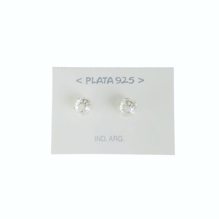 Aro Plata 925 Bolita Calada con Cubic