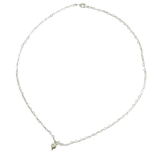 Gargantilla Plata Corazon con Dije 40cm