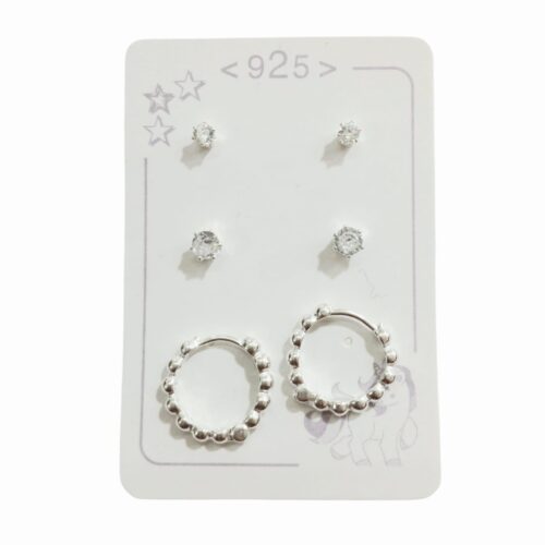 Aro Plata 925 Blister x3 Pares