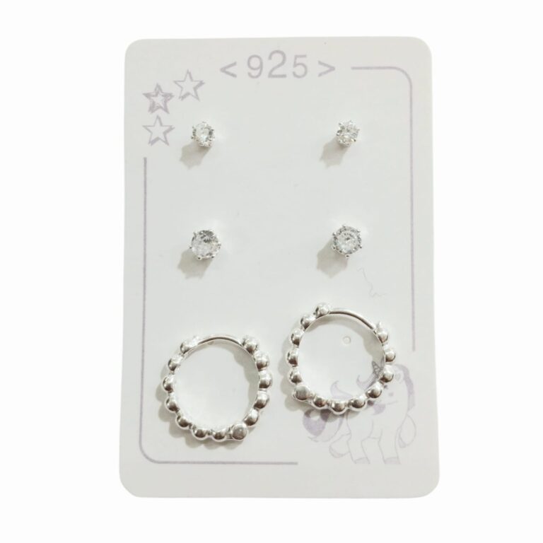 Aro Plata 925 Blister x3 Pares