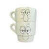 Taza Cerámica Apilable con decoración
