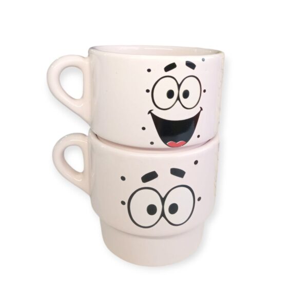 Taza Cerámica Apilable con decoración